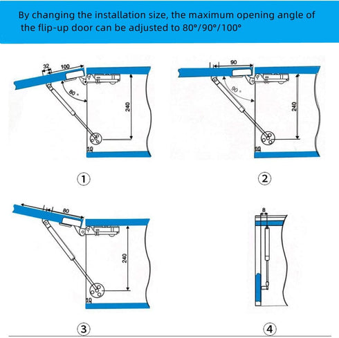 20N/4.4 lb Gas Strut Cabinet Hinge Safety Lift Support, 2Pcs Soft Open Lid Hinge for Toy Box