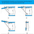 20N/4.4 lb Gas Strut Cabinet Hinge Safety Lift Support, 2Pcs Soft Open Lid Hinge for Toy Box