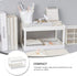 Hemoton Desktop Storage Rack Organizer, Double-Layer Cosmetic Stationery Holder for Kitchen Bathroom Office, White