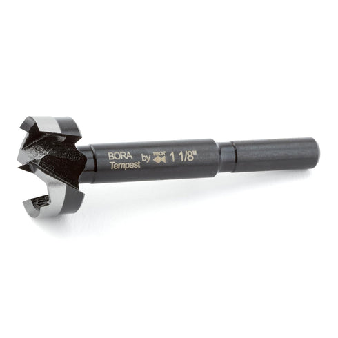 BORA BFB-009751 1 1/8" Dia Tempest Forstner Bit, 3-1/2" OAL for Wood Drilling and Cabinet Making