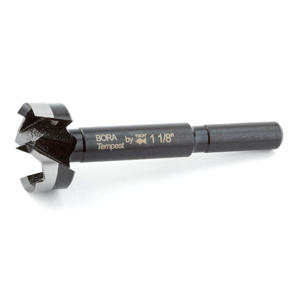 BORA BFB-009751 1 1/8" Dia Tempest Forstner Bit, 3-1/2" OAL for Wood Drilling and Cabinet Making
