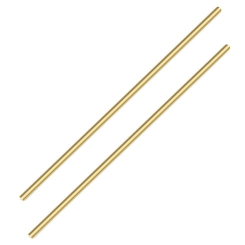 2 PCS 14 Inches Solid Brass Round Rod Lathe Bar Stock, 3/16" Diameter, 14 Inches Length