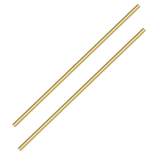 2 PCS 14 Inches 1/4 Brass Solid Round Rod, 1/4 Inch Diameter, 14 Inches Length