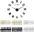 1 Set Black Clock Numerals Kit, Digital Clock Parts with Roman and Arabic Numbers for Home Improvement