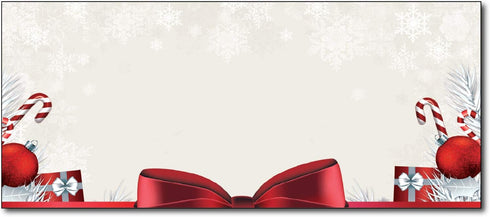 Holiday Present Decorative Winter Mailing Envelopes - #10 Business Letter Size - 80 Christmas Envelopes by Desktop Publishing Supplies