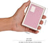 EASTNIGHTS Metal Wallet RFID Credit Card Holder - Stainless Steel and PU Leather Case (Pink)