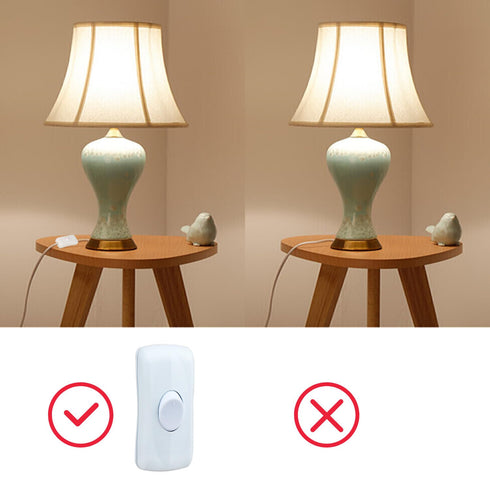 5 Pcs Inline Switch - Cord Appliance White Switch, Button ON Off for Lamp, Rated 2A 250V, Replacement for LED Light