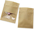 FERENLI 100 Pack Small Resealable Seed Coin Envelopes with Clear Window, Brown Kraft Paper for Flower Vegetable Storage