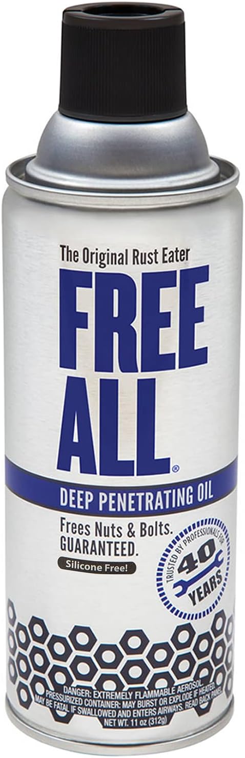 Free All Rust Eater Deep Penetrating Oil, 11 oz Aerosol Loosens Rusted