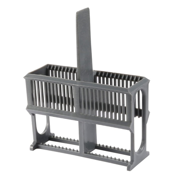 24 Positions Microscope Slides Rack by uxcell, Polypropylene Staining Rack in Gray for Research Experiments