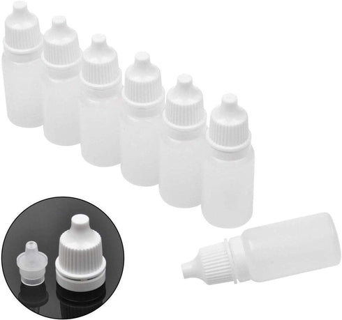US 50pcs 10ml Empty Plastic Squeezable Dropper Bottles for Eye Liquid Sample