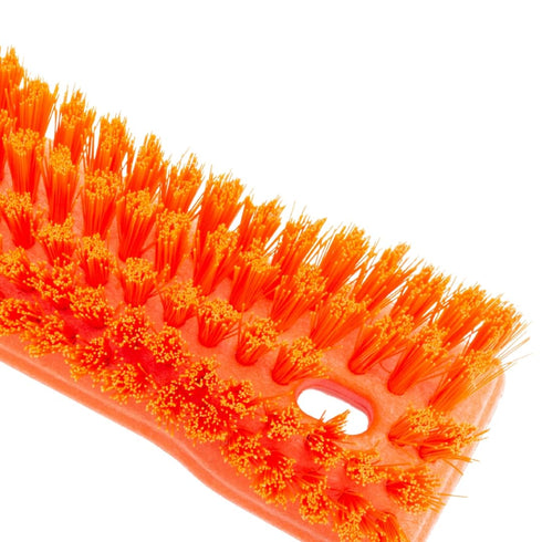SPARTA Comfort Grip Scrub Brush, Hand Brush for Bathroom, Kitchens, Countertop, 8 Inches, Orange