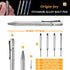 Titanium Alloy Bolt Action Pen, Slim Lightweight EDC Pocket Tactical Pen With 5 Ballpoint Refills (Metallic)