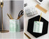 WAVEYU Pencil Holder, Cute Marble Decorative Pencil Cup for Desk, Makeup Brush Holder, Durable Ceramic Organizer