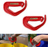 Grocery Bag Carrier (2-Pack Red), Durable Lightweight Multi-Purpose Shopping Bag Holder Handle
