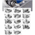 Tungsten Carbide Burr Set Double Cut – 5pcs 1/4" Shaft 3/8" Cutter Head Rotary File Tool, Die Grinder Bits for Metal