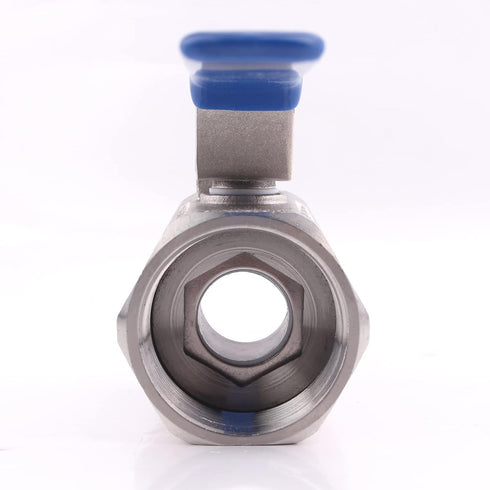 1PC Ball Valve Stainless Steel, 1 1/4" NPT Female Standard Port, 1-Piece Type for Water, Oil, and Gas