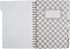 Fringe Studio Large Tab Notebook, Neutral Checks, Flexible Paperback Cover, 5 Subject, 180 Lined Pages, 7.25" x 10"
