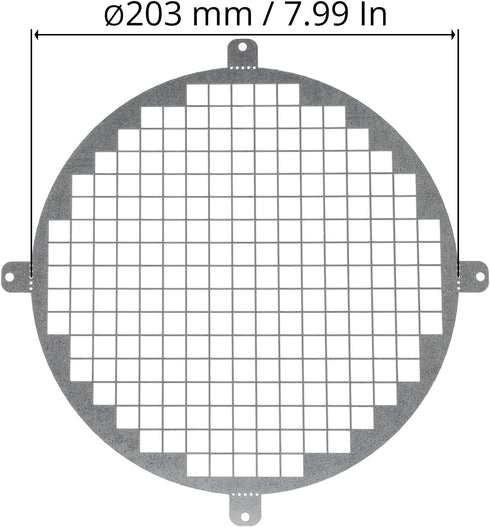 Repa Market 8" Galvanized Steel Round Crawl Space Vent Grid - Durable Metal Air Supply Exhaust Protection Mesh