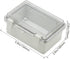 Zulkit Junction Box ABS Plastic Dustproof Waterproof IP65 Electrical Boxes Hinged Shell Outdoor Universal Project Enclosure Clear Cover with 2 Cable Glands 5.9 x 3.9 x 2.8 inch (150x100x70 mm) by Zulkit