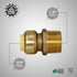 Everflow Supplies Pushlock UPMC134 - 1 Inch x 3/4 Inch Long Push X Male Adapter for PEX, CPVC & Copper