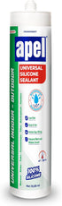 apel All Purpose Clear Silicone Sealant, Waterproof 100% Silicone Caulk, Weatherproof & Flexible Adhesive Sealant, 1 x