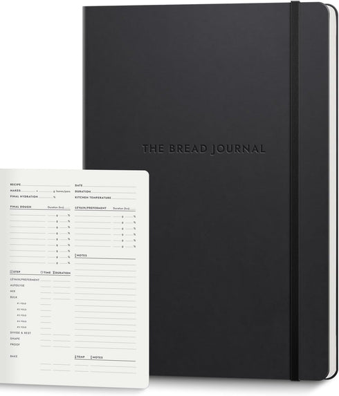 Bakers Recipe Book to Write in Your Own Recipes & Record Details - Bread Making Recipe Journal for Own Recipes - Gifts for Bread Bakers - Soft Vegan Leather Recipe Book - 128 Pages by THE BREAD JOURNAL