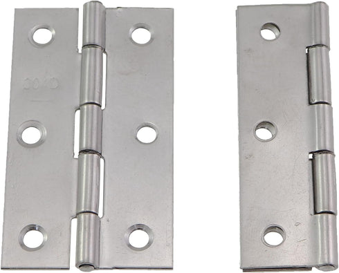 MDXing 12PCS 66x38x1.2mm Stainless Steel Butt Hinge Silver Door Hinges Window Hinge Indoor and Outdoor Hinge Suitable