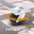 2 Inch Set 4 160 lbs (17210) POWERTEC Swivel Caster Wheels of with Loads, Heavy Duty Plate Casters, Rubber Castor