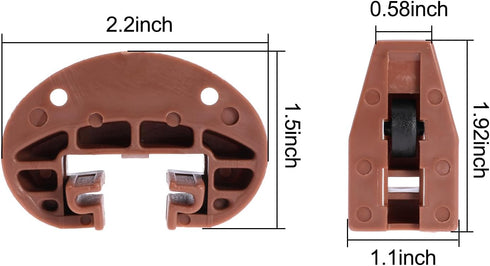10PCS Drawer Slide Track Guide Glide for Kenlin, Rite Trak 2, Center Mount Drawer for Dressers, Hutches, Nightstand