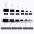 Medium Binder Clips 72 Pack, 1-1/4 Inch, Black Standard 32mm, Medium Size Paper Clips for Office Supplies