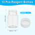 PATIKIL 10 Pcs 50ml Reagent Bottles, PET Wide Mouth Round Bottles with Screw Cap for Lab Water Reagent Liquids Solid Sample Storage Seal, Transparent by PATIKIL