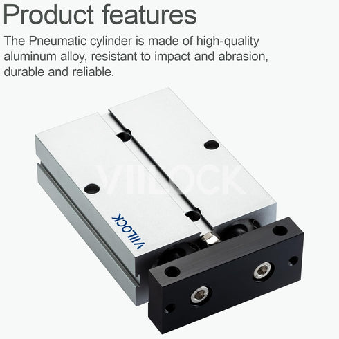 Pneumatic Air Cylinder 32mm Bore 50mm Stroke, Small Double Rod Double Action TN32x50