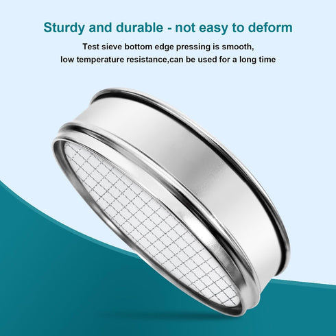 304 Stainless Steel Mesh Lab Sieve, 3 Mesh (5mm) Aperture, 7.9Inch Diameter for Industrial Laboratory