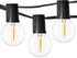 Outdoor String Lights 48ft with 23+2 Spare Bulbs, Shatterproof Dimmable Waterproof, LED