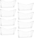 EASEPRES 8 Pack Clear Single Pocket Hanging File Organizer, Plastic Wall Mount Paper Holder for Office, School, Home