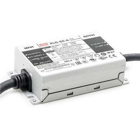 DineDeck XLG-50-A 50W 22-54V Constant Power LED Driver - IP67 Waterproof for Indoor/Outdoor