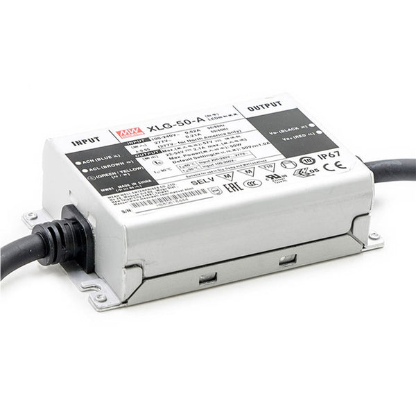 DineDeck XLG-50-A 50W 22-54V Constant Power LED Driver - IP67 Waterproof for Indoor/Outdoor