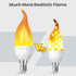 Hompavo Upgraded LED Flame Light Bulbs, 3 Modes Flickering E12 Candle Fire Light Bulb, 6 Pack