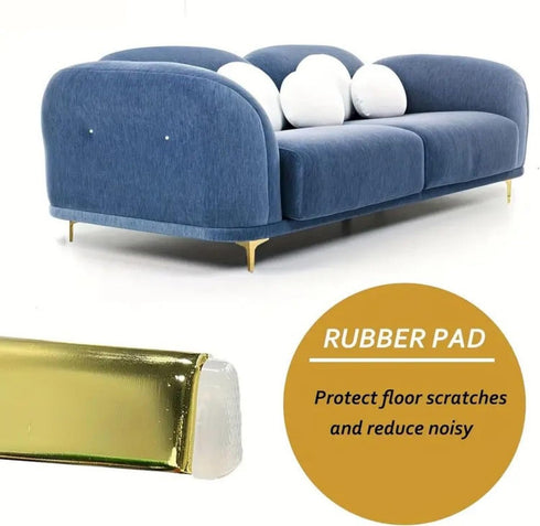 generic 4PCS 4-inch Golden Furniture Legs Modern Metal Cabinet Feet with Polished Finish for TV Stands, Sofas