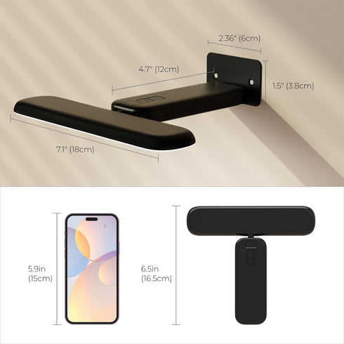 2 Pack FULEN Picture Lights for Wall,Art Lights for Painting,Battery Operated Wall Sconce Rechargeable,LED Wall Light