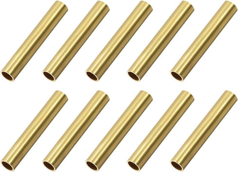 uxcell Brass Round Tube, 5mm OD, 0.5mm Wall Thickness, 30mm Length Seamless Pipe Tubing for DIY Crafts, 10 Pcs