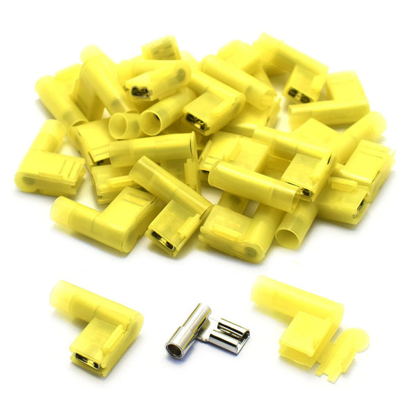DZS Elec 30pcs A.W.G. 12-10 24A Fully Insulated Female Spade Wire Connector Quick Disconnects