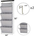 Eamay Wall Mount/Over Door File Hanging Storage Organizer, 4 Large Document Holder for Home or Office