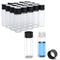FOUR E'S SCIENTIFIC 100 Pack 4ml Clear Glass Sample Vials with Black PP Screw Caps, Liquid Storage Bottles for Lab,