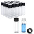 FOUR E'S SCIENTIFIC 100 Pack 4ml Clear Glass Sample Vials with Black PP Screw Caps, Liquid Storage Bottles for Lab,