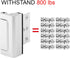 TOYFUL 4 Pack 16 800 Lbs Door Reinforcement Locks with Screws, Home Security Door Lock Stop for Toddler, Childproof