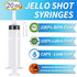 100 Pack Syringes with Tip Cap - 20ml BPA-Free Liquid Syringes for Parties and Events