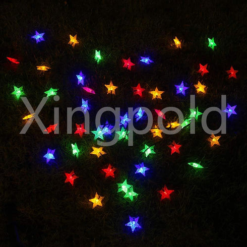 50LED Solar Star String Lights, 23ft Waterproof Fairy Lights for Garden, Patio, Lawn, Christmas Tree Decoration