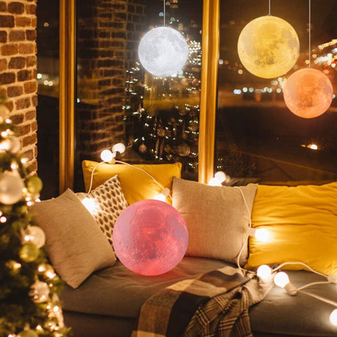 16 Dimmable, (5.9 inch) Set LOGROTATE Moon Lamp Colors, Rechargeable Lunar Night Light Full with Wooden Stand, Remote
